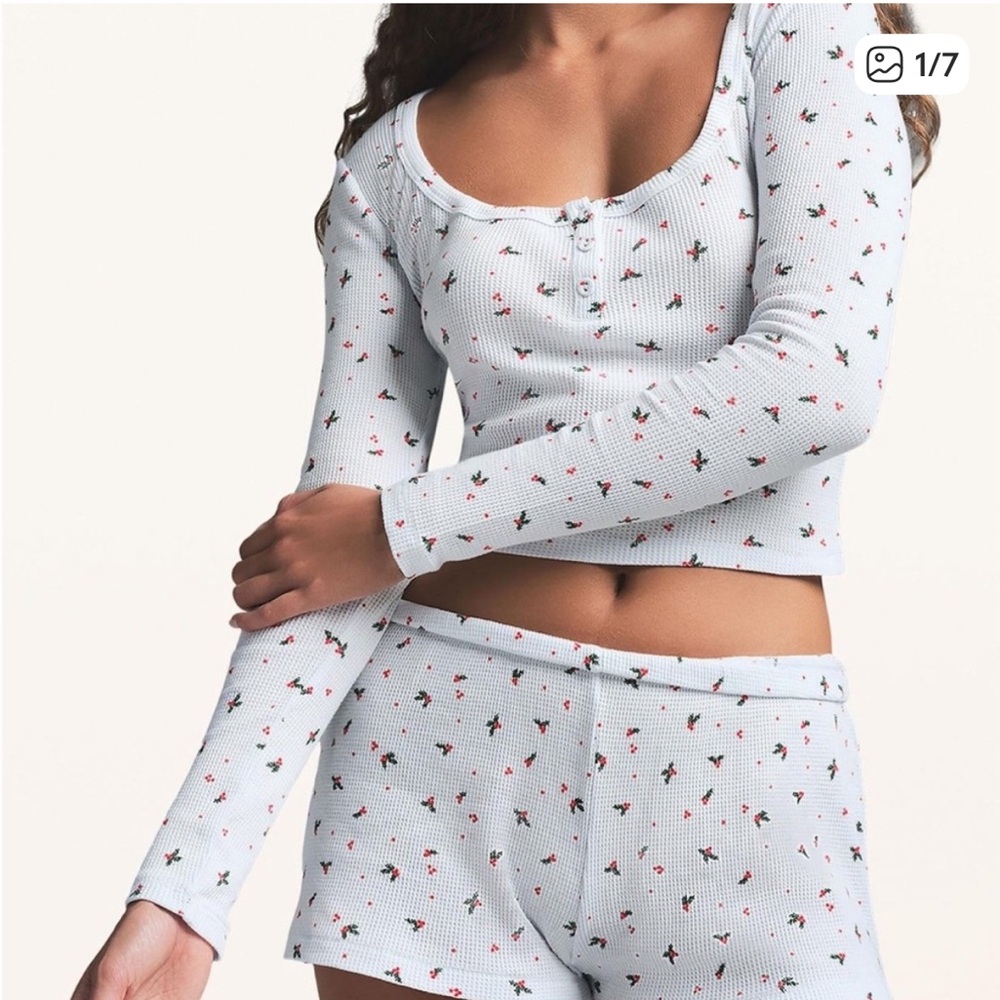 SKIMS Waffle Knit Pajama Set